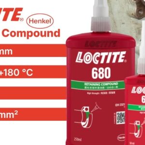 Loctite 680 Retaining Compound fluorescent high strength green 250ml - Image 3