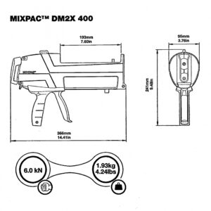MIXPAC DM2X manual 2-component dispenser for 400 ml cartridges 1:1 2:1 - Image 5