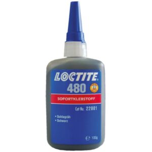 Loctite 480 Toughened instant adhesive black 100g bottle - Image 1