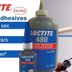 Loctite 480 Toughened instant adhesive black 100g bottle - Image 4