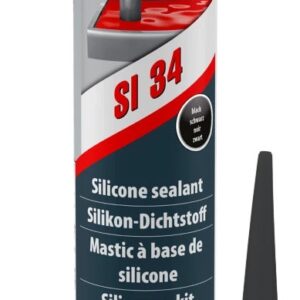 Teroson SI 34 cartridge Silicone sealant black 300ml - Image 1