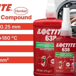 Loctite 638 Retaining Compound fast curing high strength green 50ml - Image 3