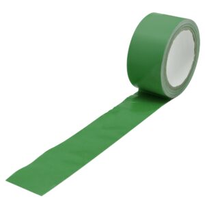 RS PRO Green PVC 33m Hazard Tape, 0.15mm Thickness - Image 1