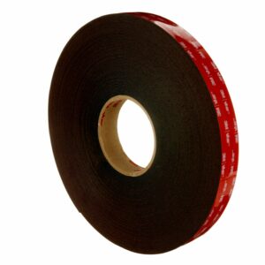 3M 4947F, 4947F Black Foam Tape, 12mm x 33m, 1.1mm Thick - Image 1