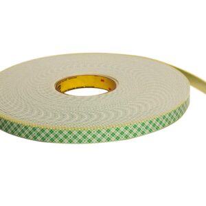 3M 7100040051, 7100040051 White Foam Tape, 19mm x 10m, 0.08mm Thick - Image 1