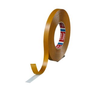 Tesa 04970-00149-00 White Double Sided Plastic Tape, 225μm Thick, 13,6 N/cm, PVC Backing, 15mm x 50m - Image 1