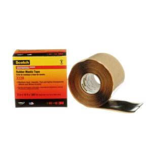 3M Scotch Rubber Mastic Tape 2228 Black Ethylene Propylene Rubber Electrical Tape, 50.8mm x 3m - Image 1