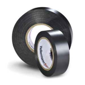 HellermannTyton HellermannTyton Black PVC Electrical Tape, 38mm x 20m - Image 1