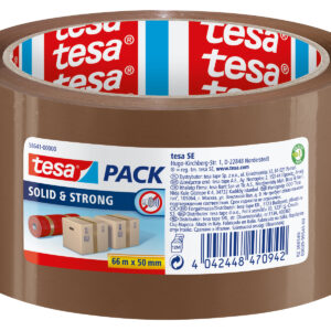 Tesa 58641 Chamois Packing Tape, 66m x 50mm - Image 1
