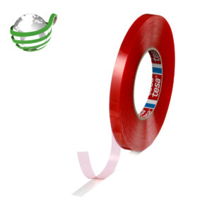 Tesa 04965-00176-00 Transparent Double Sided Tape, 0.205mm Thick, 10.3 N/cm, PET Backing, 12mm x 50m - Image 1
