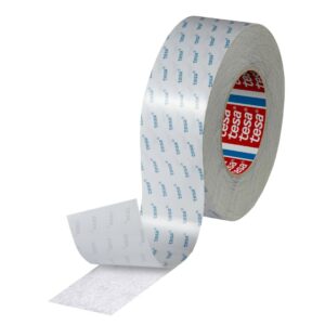 Tesa 04943-00008-04 Translucent Double Sided Cloth Tape, 0.100mm Thick, 8,1 N/cm, Non-Woven Backing, 50mm x 50m - Image 1