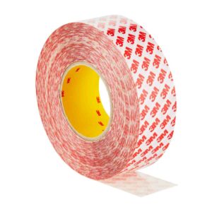 3M GPT -020F Clear Double Sided Plastic Tape, 0.202mm Thick, PP Backing, 50mm x 50m - Image 1