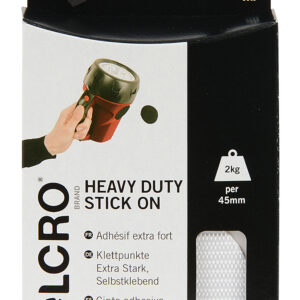 Velcro White Hook & Loop Tape, 45mm x 45mm - Image 1