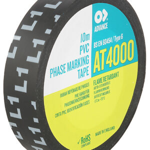 Advance Tapes AT4000 Black PVC Electrical Tape, 15mm x 10m - Image 1
