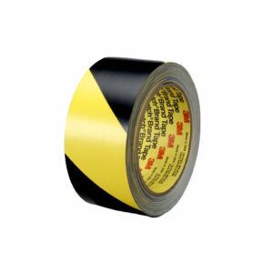 3M 5702 Black, Yellow Vinyl 33m Hazard Tape, 0.14mm Thickness - Image 1