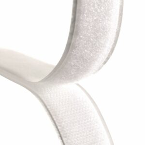 RS PRO Adhesive White Hook & Loop Tape, 50mm x 5m - Image 1
