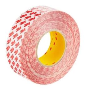 3M Transparent Double Sided Polyester Tape, 0.2mm Thick, Acrylic Backing, 50mm x 50m - Image 1