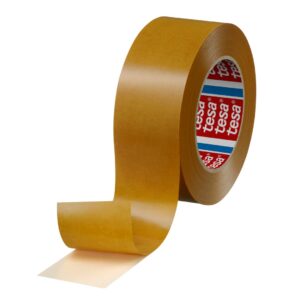 Tesa 04959-00007-00 Translucent Double Sided Cloth Tape, 0.100mm Thick, 8,5 N/cm, Non-Woven Backing, 25mm x 50m - Image 1