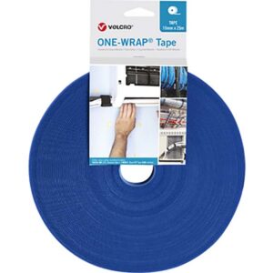 VELCRO® Blue Hook & Loop Tape, 10mm x 25m - Image 1