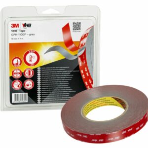 3M GPH-110GF, VHB™ GPH Grey Adhesive Foam Tape, 19mm x 11m, 1.1mm Thick - Image 1
