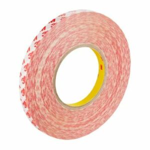3M GPT-020P Transparent Double Sided Adhesive Square, 0.2mm Thick, Acrylic Backing, 19mm x 50m - Image 1