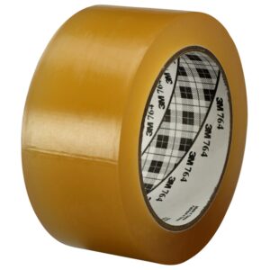 3M 764 Black PVC 33m Hazard Tape, 0.1mm Thickness "764I TRANSPARENT" - Image 1