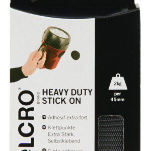 Velcro Black Hook & Loop Tape, 45mm x 45mm - Image 1