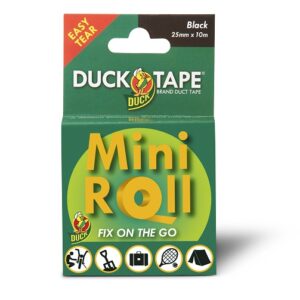 DUCK TAPE Duck Tape 260181 Duct Tape, 10m x 25mm, Black, Gloss Finish - Image 1