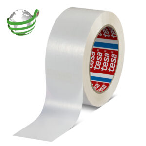 Tesa 60418 White Packing Tape, 132m x 50mm - Image 1