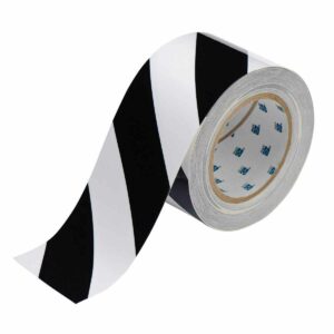 Brady Black, White Rubber 30.48m Floor Tape, 0.2mm Thickness - Image 1
