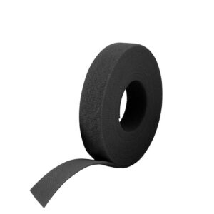 VELCRO® Fire retardant Black Hook & Loop Tape, 10mm x 25m - Image 1