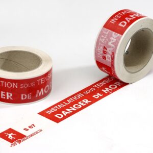 Penta Red Acrylic 100m Lane Marking Tape, 50mm Thickness - Image 1