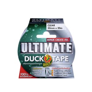 DUCK TAPE Duck Tape 222150 Duct Tape, 20m x 50mm, Clear, Gloss Finish - Image 1