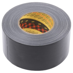 3M Scotch 389 Duct Tape, 50m x 75mm, Black, PE Coated Finish - Image 1