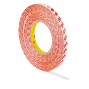 3M White Double Sided Polyester Tape, 0.2mm Thick, Acrylic Backing, 19mm x 50m - Image 1