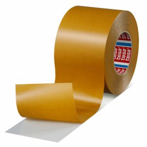 Tesa 04970-00043-00 Double Sided Tape, PVC Backing, 100mm x 50m - Image 1