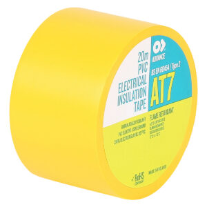 Advance Tapes AT7 Yellow PVC Electrical Tape, 38mm x 20m - Image 1