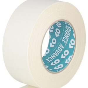 Advance Tapes AT308 White Double Sided Paper Tape, 0.25mm Thick, 6 N/cm, Paper Backing, 50mm x 25m - Image 1