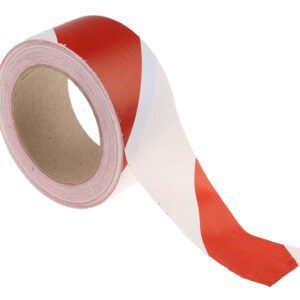RS PRO Red/White 33m Floor Tape - Image 1