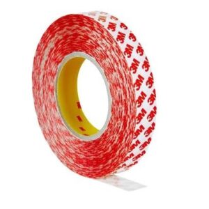 3M Transparent Double Sided Polyester Tape, 0.2mm Thick, Acrylic Backing, 25mm x 50m - Image 1