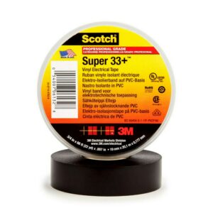 3M Scotch Black PVC Electrical Tape, 50mm x 33m - Image 1