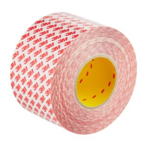 3M GPT 020 Red, White Double Sided Tape, 0.2mm Thick, ABS - 10.9 N/cm, Glass - 11.8 N/cm, Polycarbonate - 12.3 N/cm, - Image 1