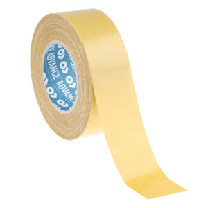 Advance Tapes AT305 Transparent Double Sided Cloth Tape, 0.34mm Thick, 7.8 N/cm, Cloth Backing, 50mm x 25m - Image 1