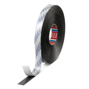 Tesa 07065-00011-22 Black Double Sided Tape, 1.2mm Thick, 48 N/cm, Acrylic Foam Backing, 19mm x 25m - Image 1