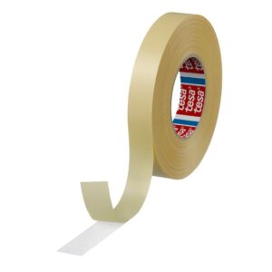 Tesa 04939-00010-00 White Double Sided Cloth Tape, 0.235mm Thick, 5,5 N/cm, Cloth Backing, 25mm x 50m - Image 1