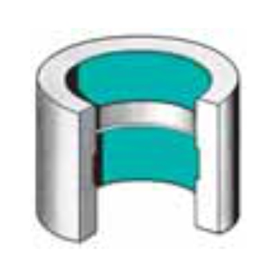 Sliding contact bearings made of plastic